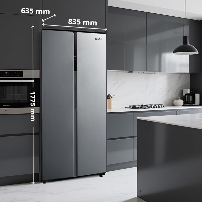 Comfee 460 L side-by-side (inox)