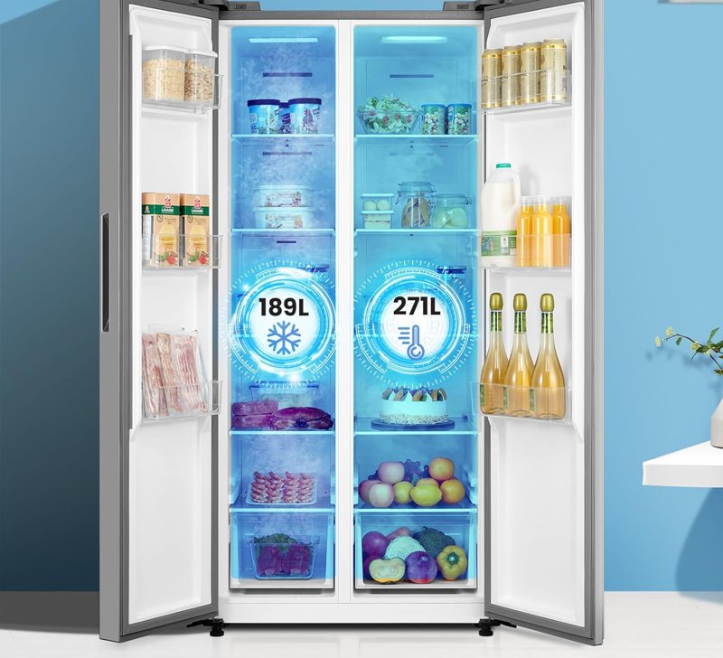 Comfee 460 L side-by-side (inox)